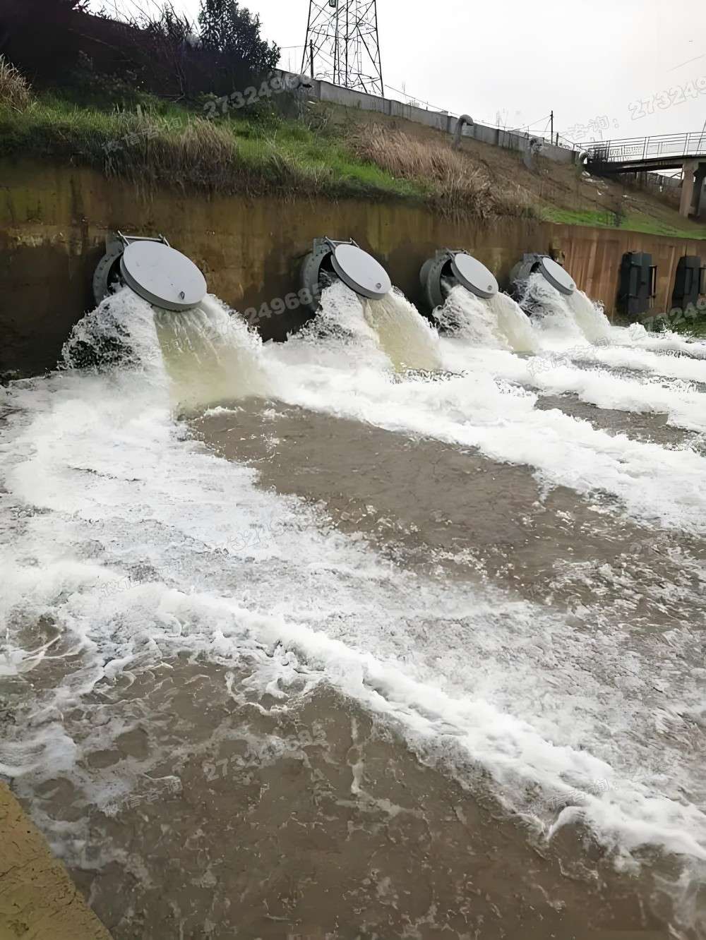 堤坝排水潮门