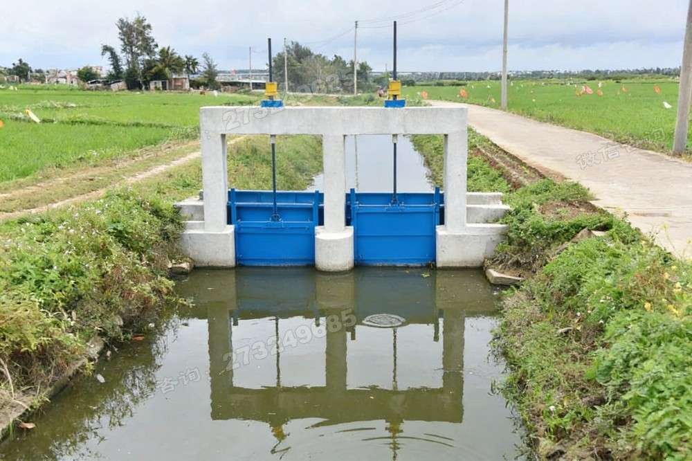 双蓝色渠道闸