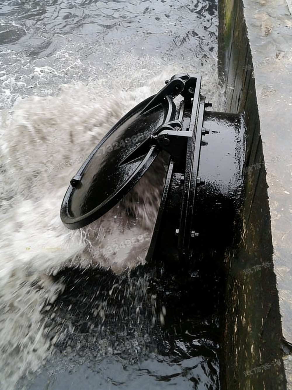 排水黑色拍门